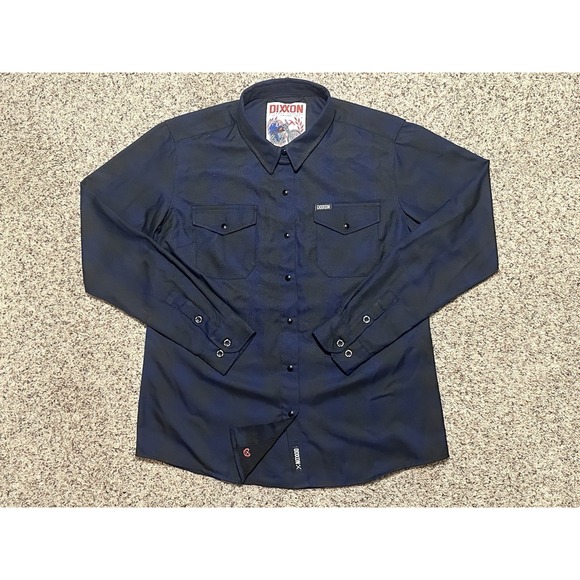 DIXXON Other - Dixxon "Midnight" 10th Anniversary Pearlsnap Flannel, Black, Blue, Large